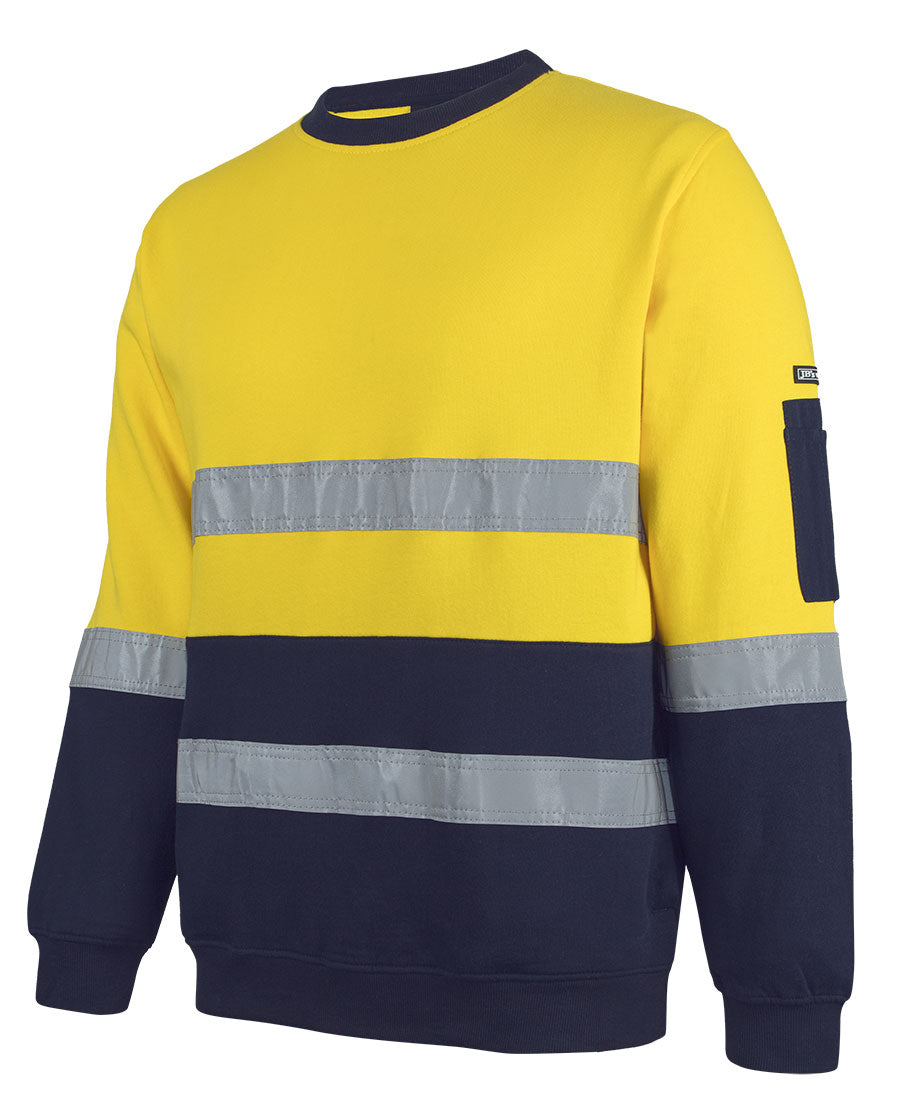 JB's Hi Vis (D+N) 310 Cotton Crew Neck Sweater 6DVCM | 100% Cotton fabric for 100% Comfort