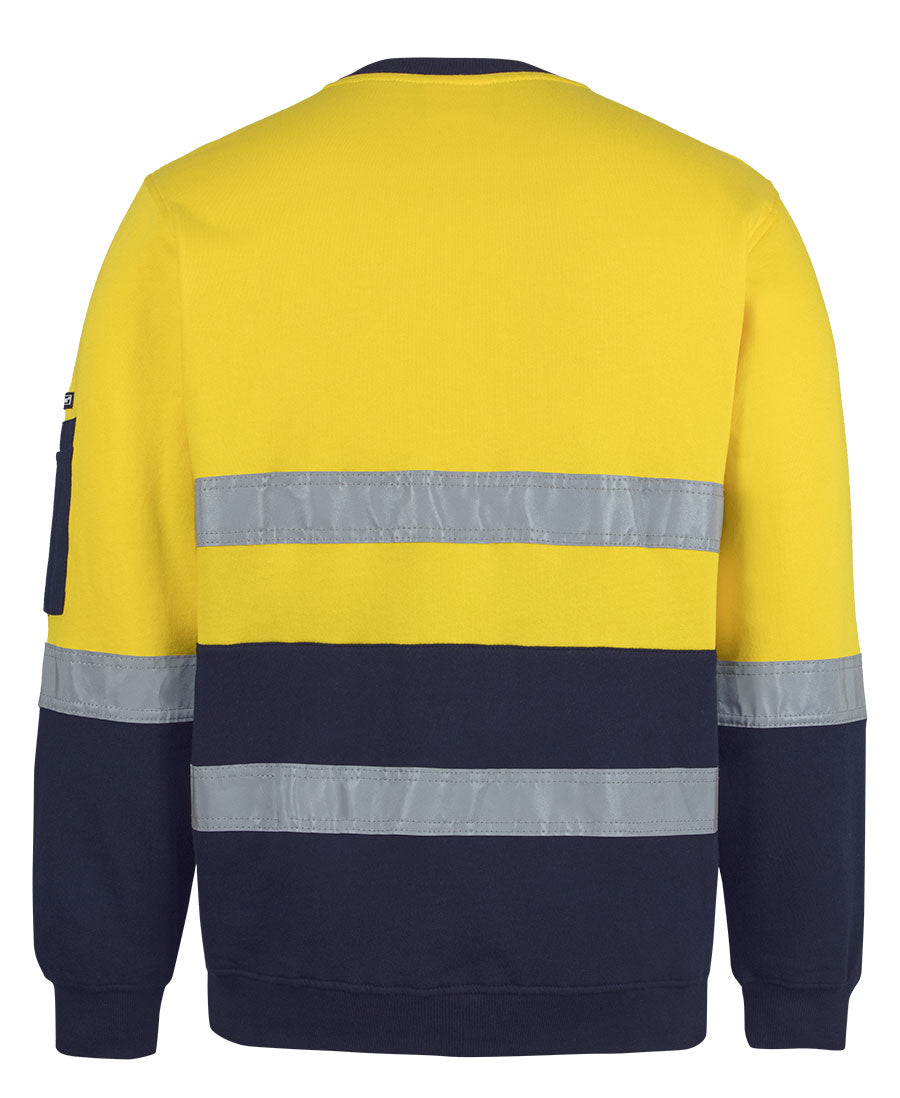 JB's Hi Vis (D+N) 310 Cotton Crew Neck Sweater 6DVCM | 100% Cotton fabric for 100% Comfort