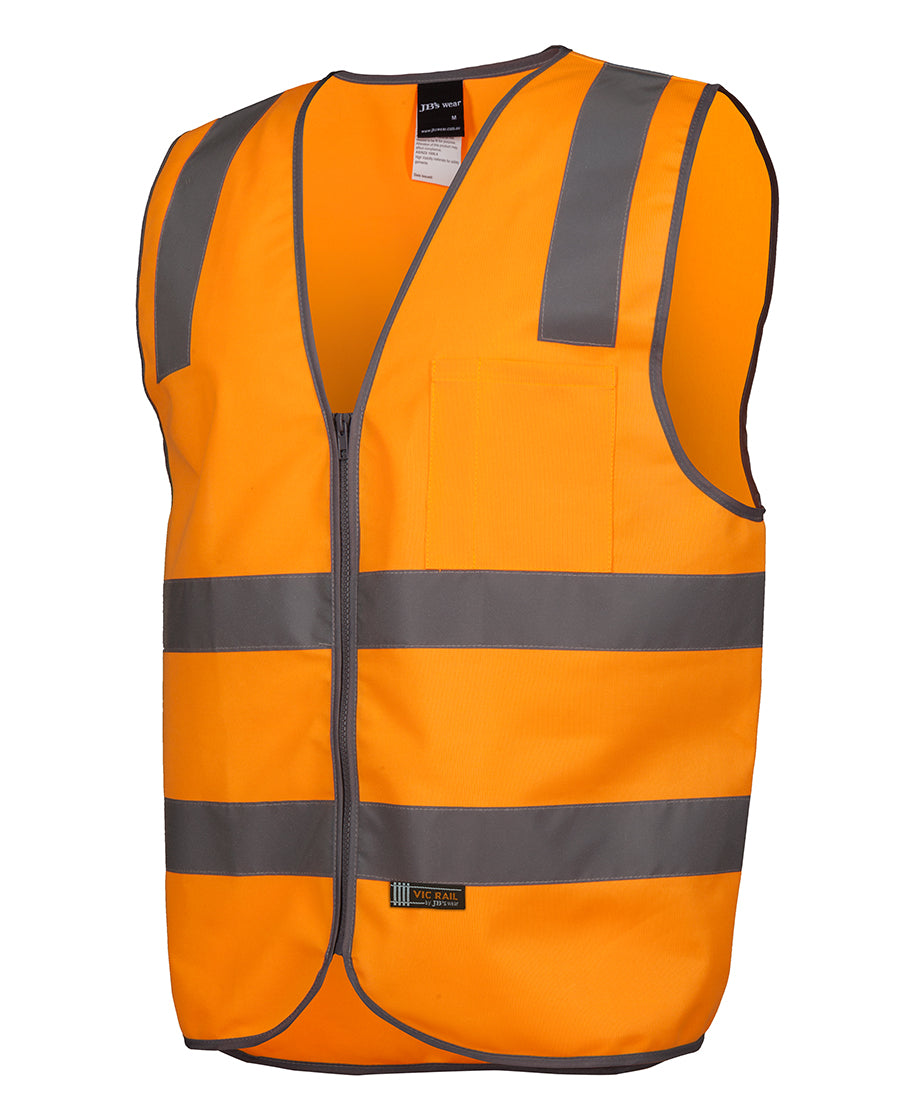 JB's Vic Rail (D+N) Zip Safety Vest 6DVSV | Road safety vest