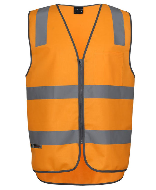 JB's Aust. Rail (D+N) Zip Safety Vest 6DVTV | Rail Safety Vest