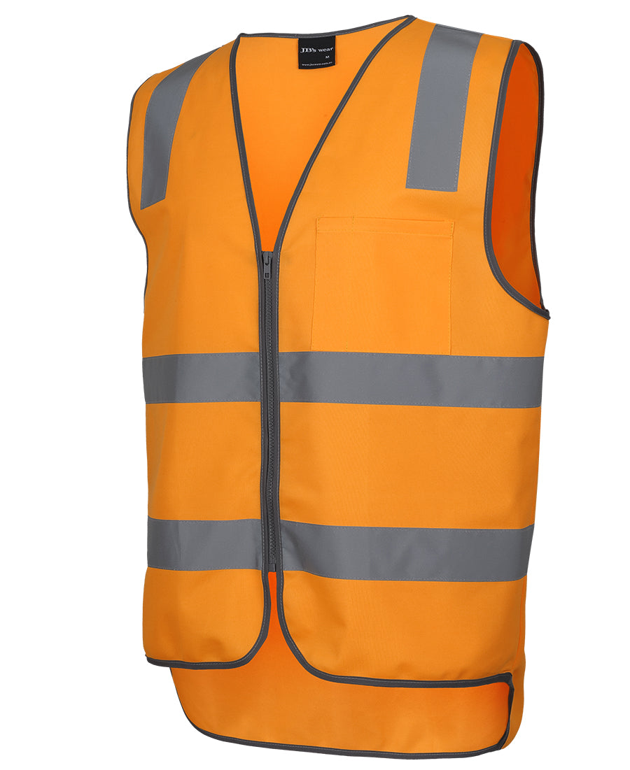 JB's Aust. Rail (D+N) Zip Safety Vest 6DVTV | Rail Safety Vest