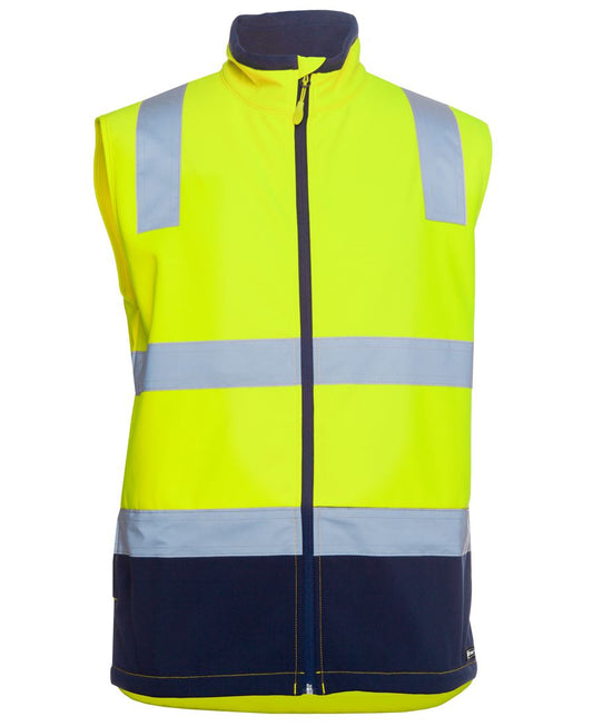 JB's Hi Vis (D+N) Three Layer Softshell Vest 6DWV | Stay dry and visible in this slim fit vest, featuring water resistant, breathable fabric