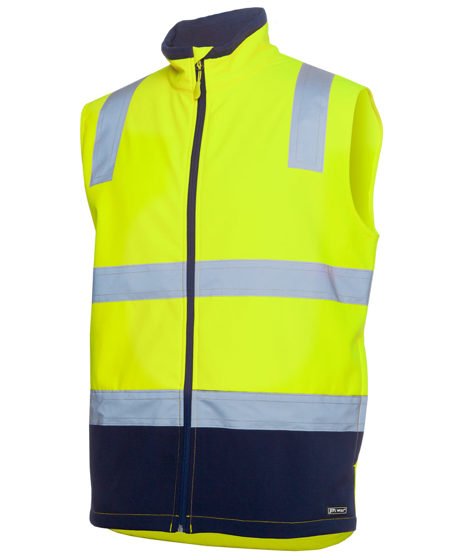 JB's Hi Vis (D+N) Three Layer Softshell Vest 6DWV | Stay dry and visible in this slim fit vest, featuring water resistant, breathable fabric