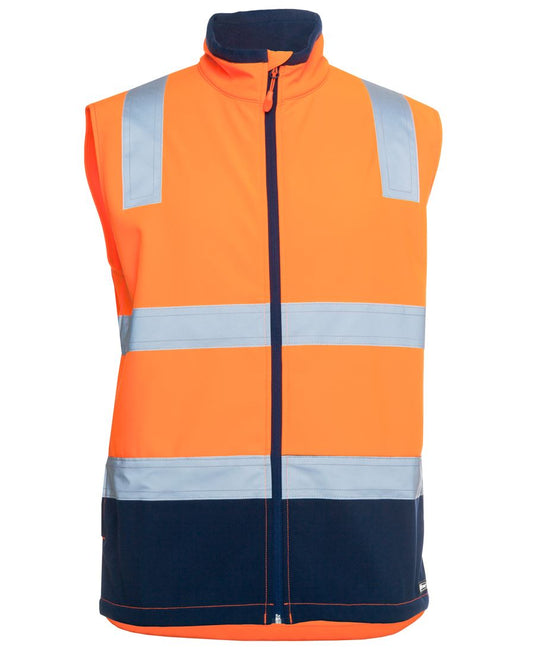 JB's Hi Vis (D+N) Three Layer Softshell Vest 6DWV | Stay dry and visible in this slim fit vest, featuring water resistant, breathable fabric