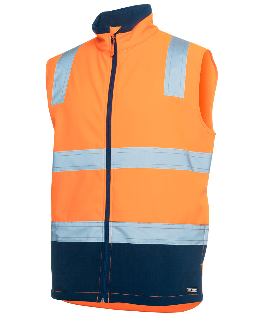 JB's Hi Vis (D+N) Three Layer Softshell Vest 6DWV | Stay dry and visible in this slim fit vest, featuring water resistant, breathable fabric