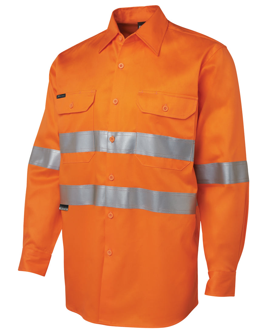 JB's L/S 190G Work Shirt With Reflective Tape 6HDNL | A solid choice