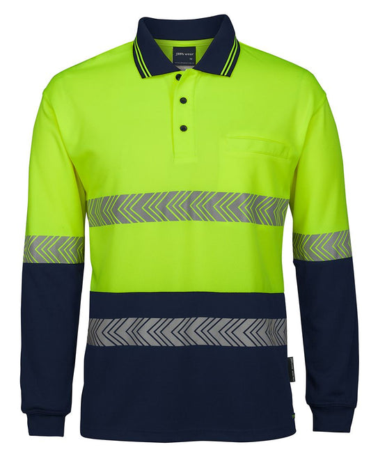 JB's Hi Vis L/S Segmented Tape Polo 6HLST