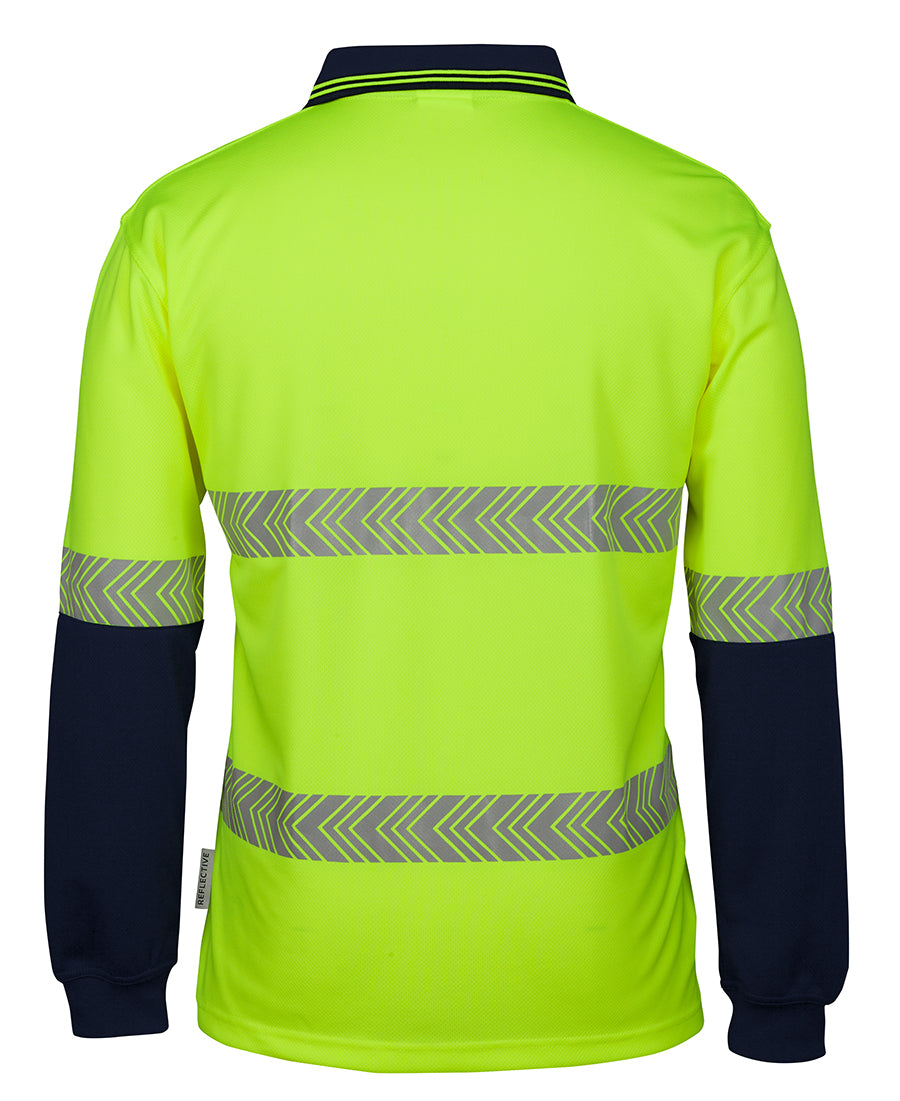JB's Hi Vis L/S Segmented Tape Polo 6HLST