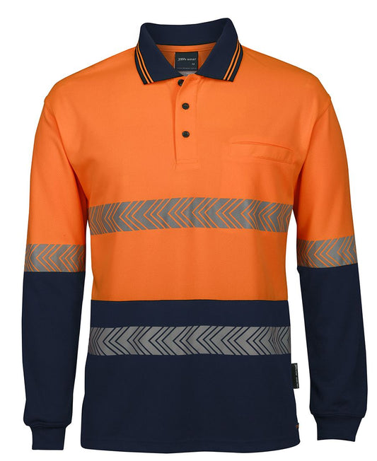 JB's Hi Vis L/S Segmented Tape Polo 6HLST