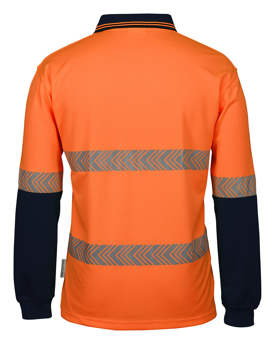 JB's Hi Vis L/S Segmented Tape Polo 6HLST