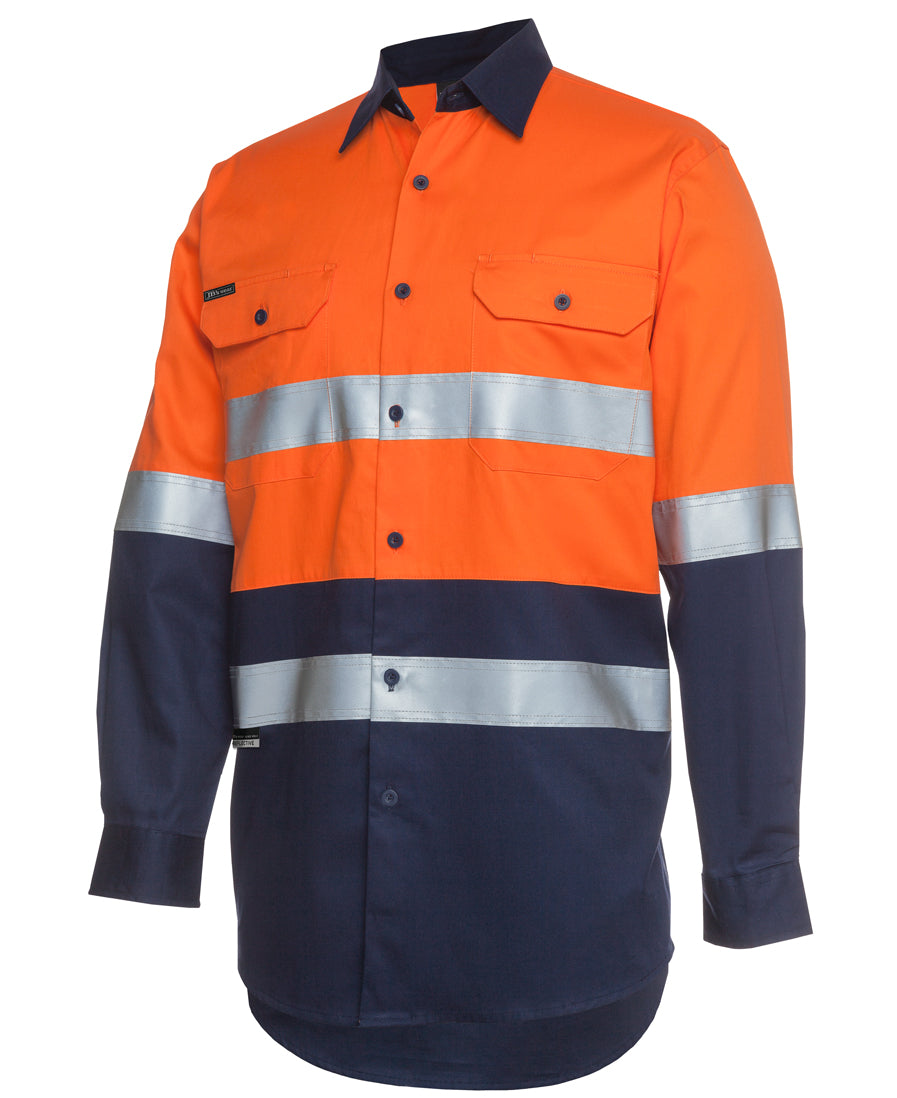 JB's Hi Vis (D+N) L/S 190G Work Shirt 6HLS | Constructed for safety