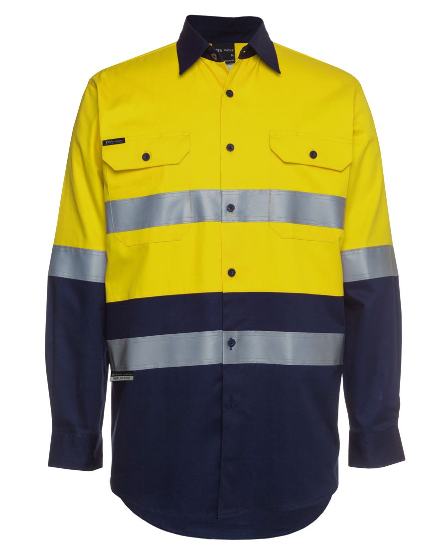 JB's Hi Vis (D+N) L/S 190G Work Shirt 6HLS | Constructed for safety
