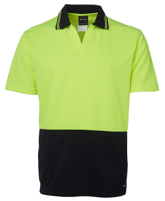 JB's Hi Vis S/S Non Button Polo 6HNB Non Button Style