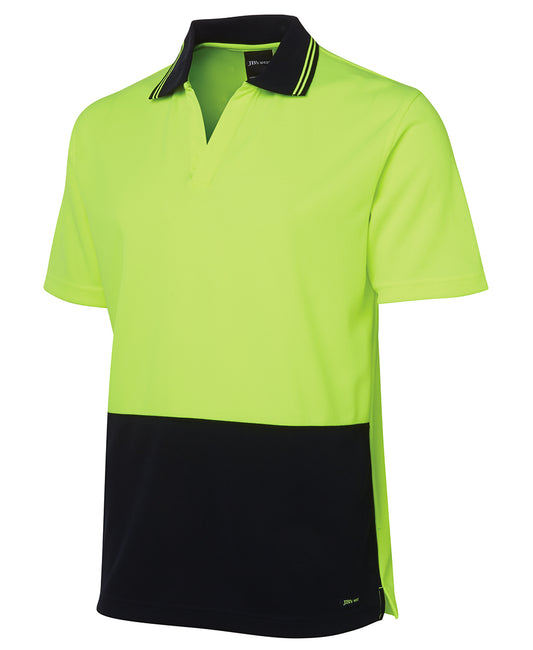 JB's Hi Vis S/S Non Button Polo 6HNB Non Button Style