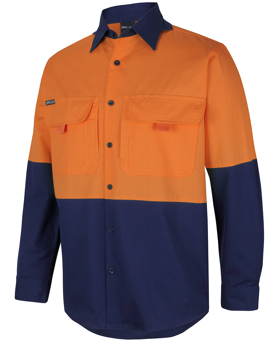 JB's Hi Vis Ripstop L/S Fishing Shirt 6HNRL