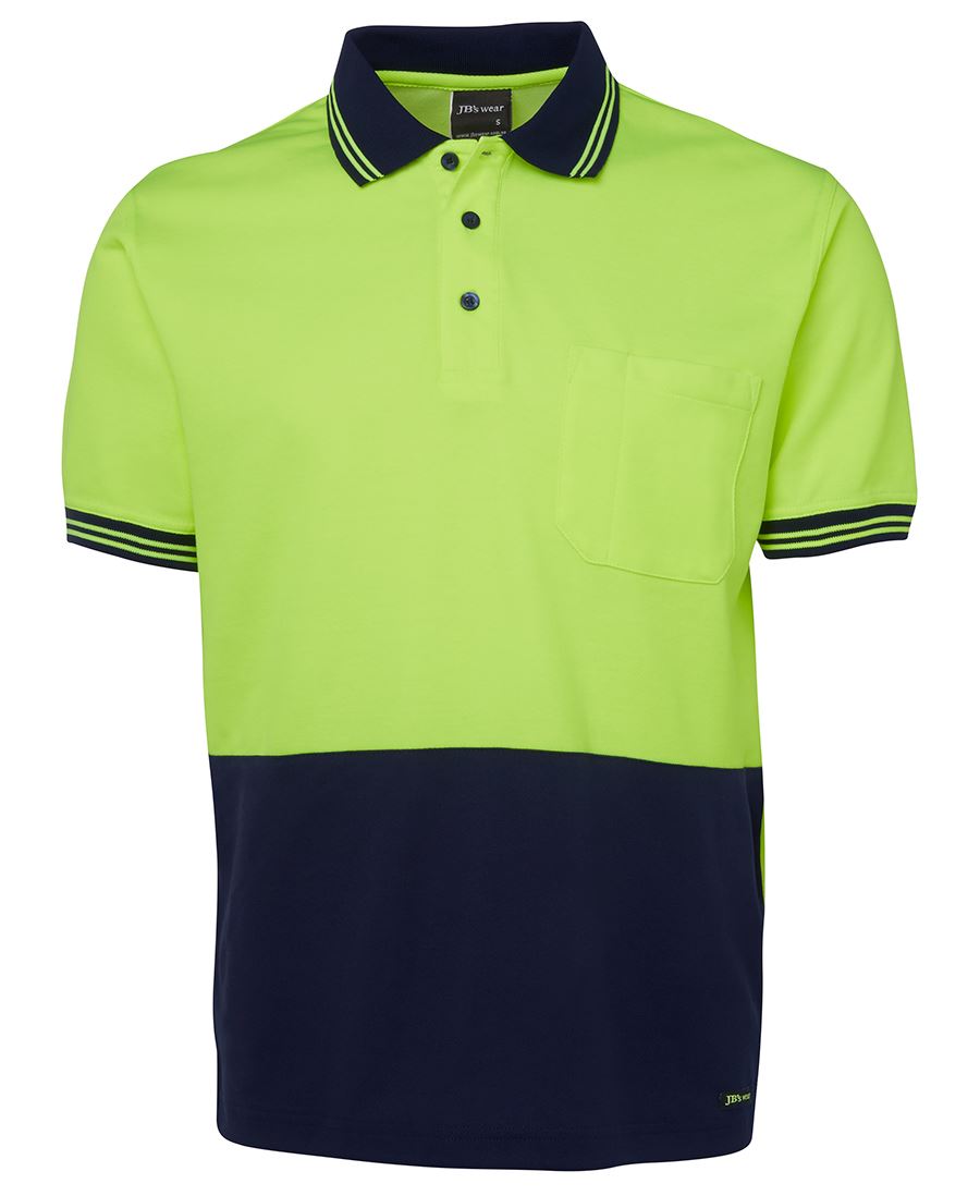 JB's Hi Vis S/S Cotton Back Polo 6HPS | Comfortable safety polo