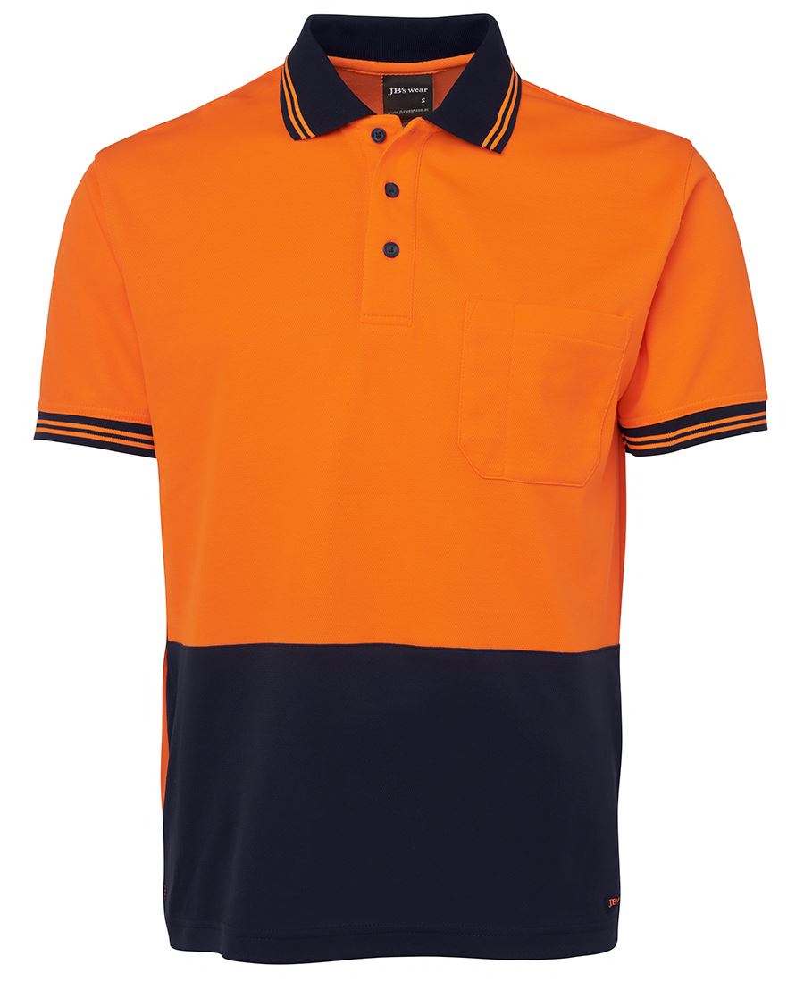 JB's Hi Vis S/S Cotton Back Polo 6HPS | Comfortable safety polo