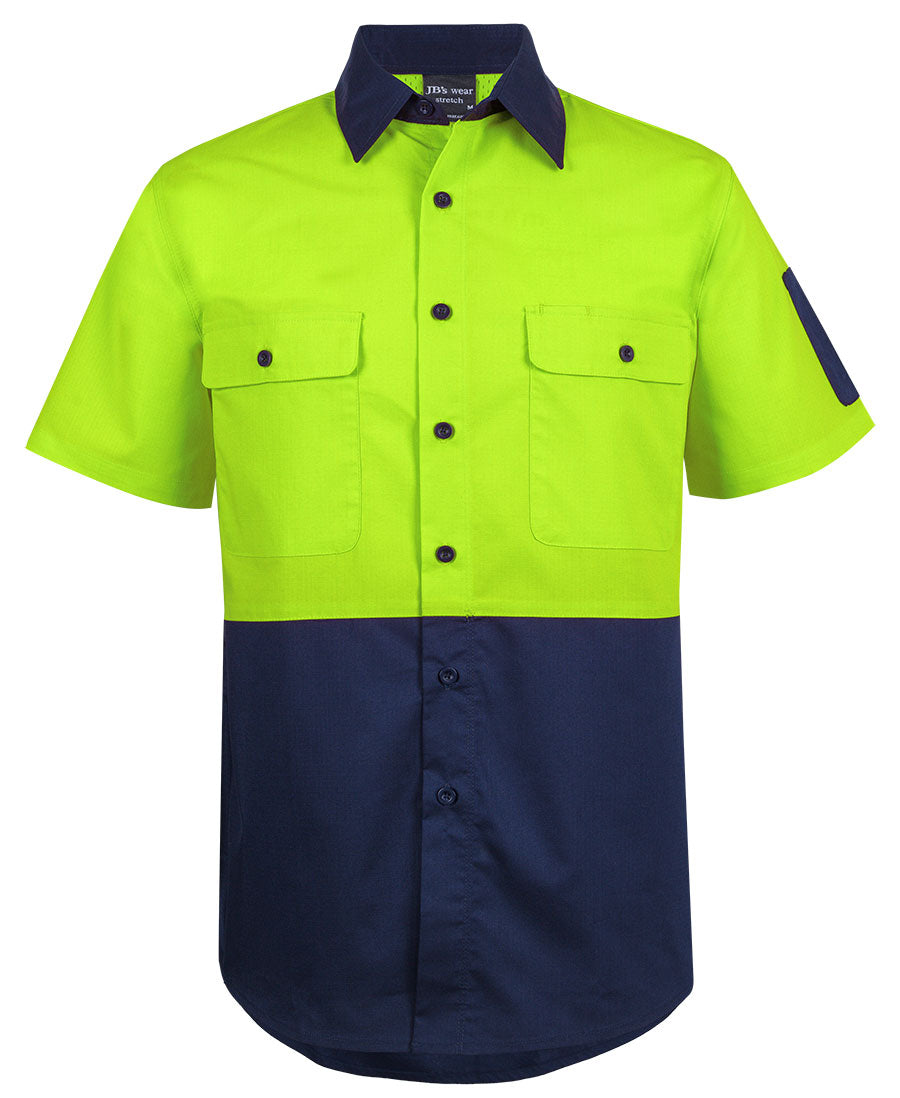 JB's Hi Vis Class F Ripstop S/S Work Shirt 6HRFS | Stay flexible and cool