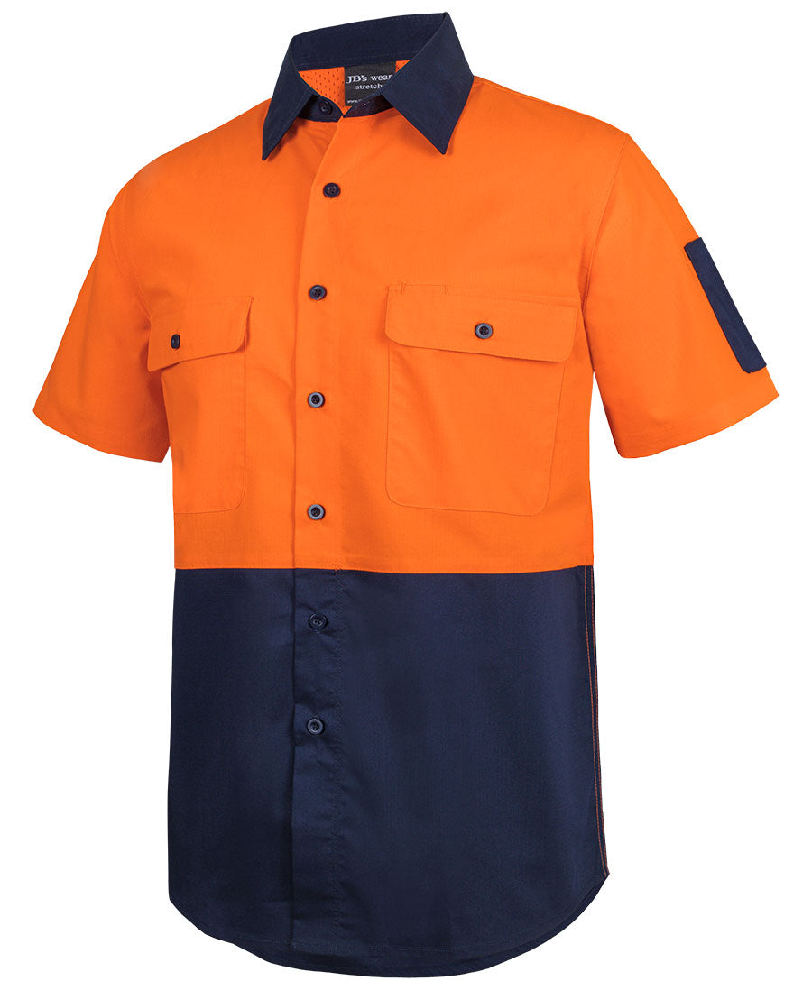 JB's Hi Vis Class F Ripstop S/S Work Shirt 6HRFS | Stay flexible and cool