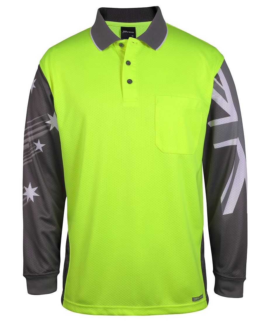 JB's Hi Vis L/S Southern Cross Polo 6HSCL