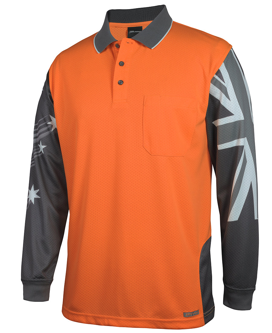 JB's Hi Vis L/S Southern Cross Polo 6HSCL