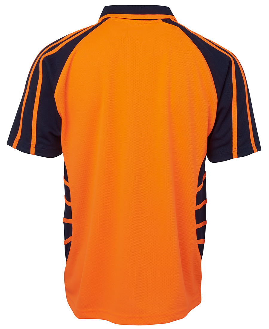 JB's Hi Vis S/S Spider Polo 6HSP Hi Vis raglan
