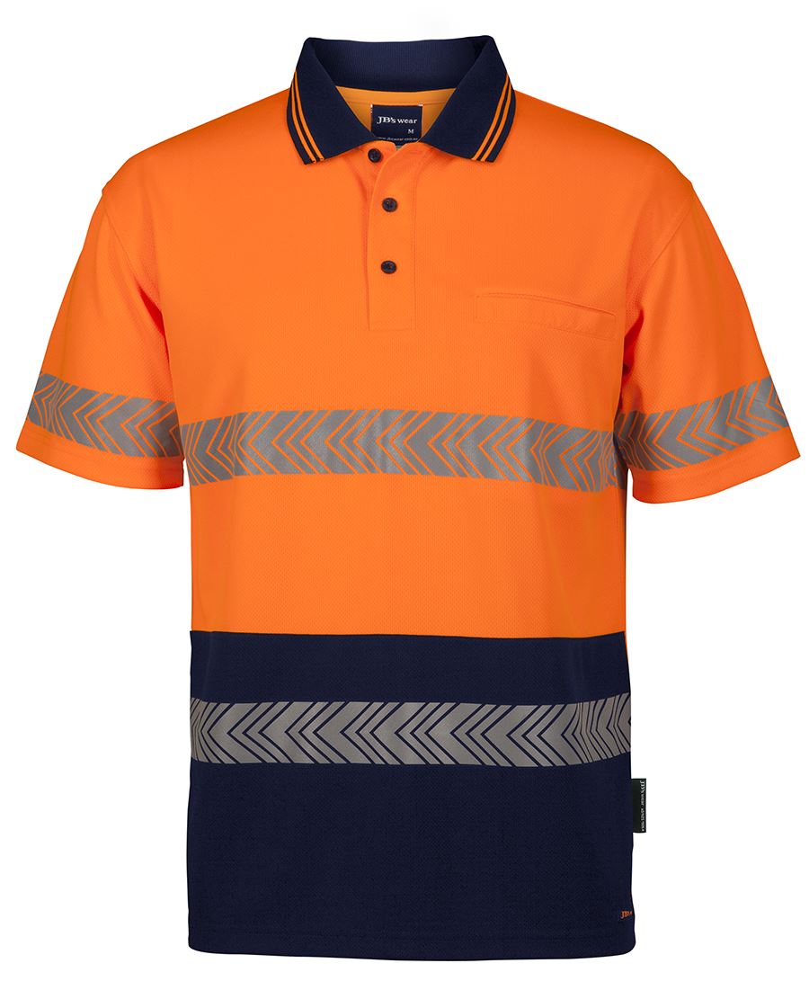 JB'S Hi Vis S/S Segmented Tape Polo 6HSST