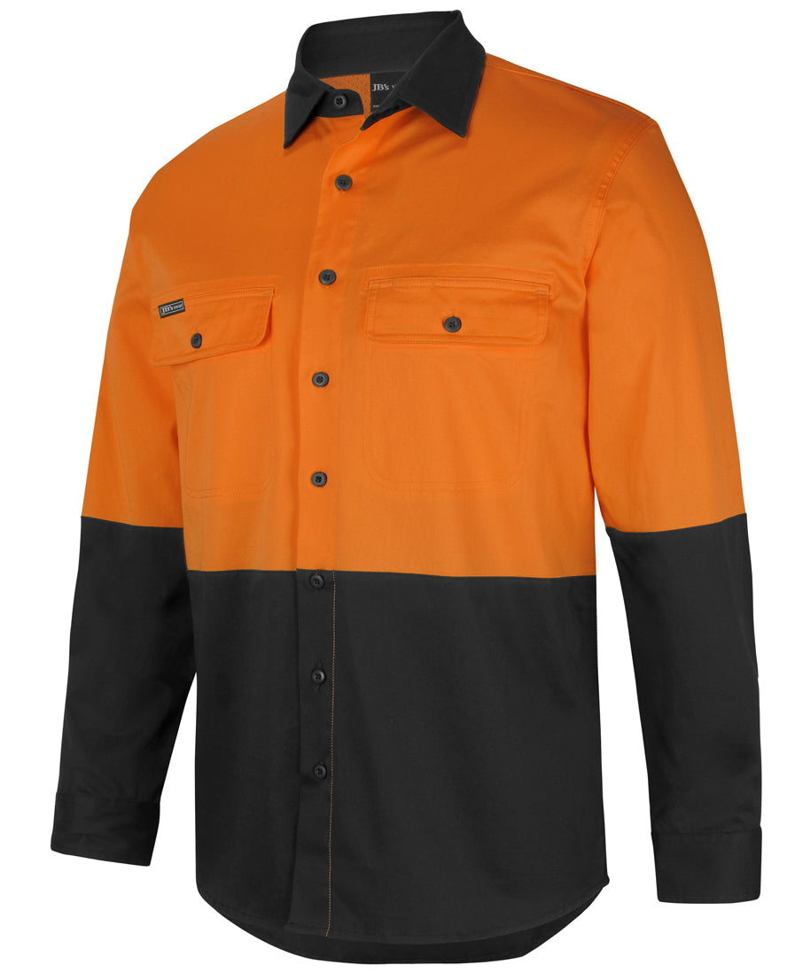 JB'S Hi Vis L/S Stretch Work Shirt 6HSWL