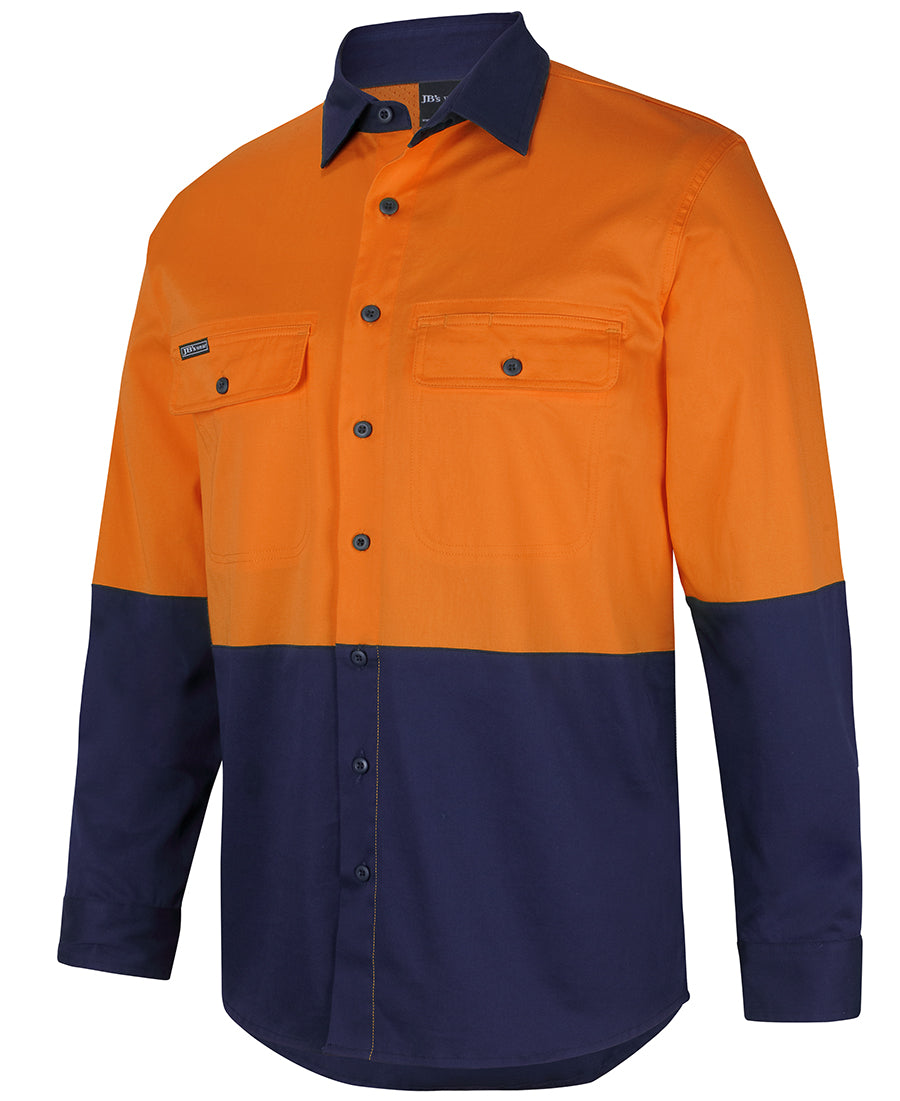 JB'S Hi Vis L/S Stretch Work Shirt 6HSWL