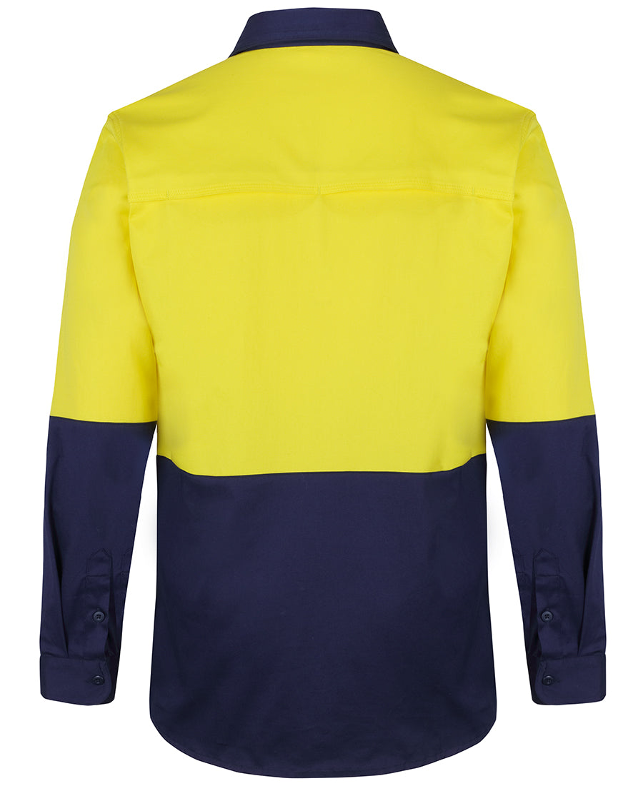 JB'S Hi Vis L/S Stretch Work Shirt 6HSWL