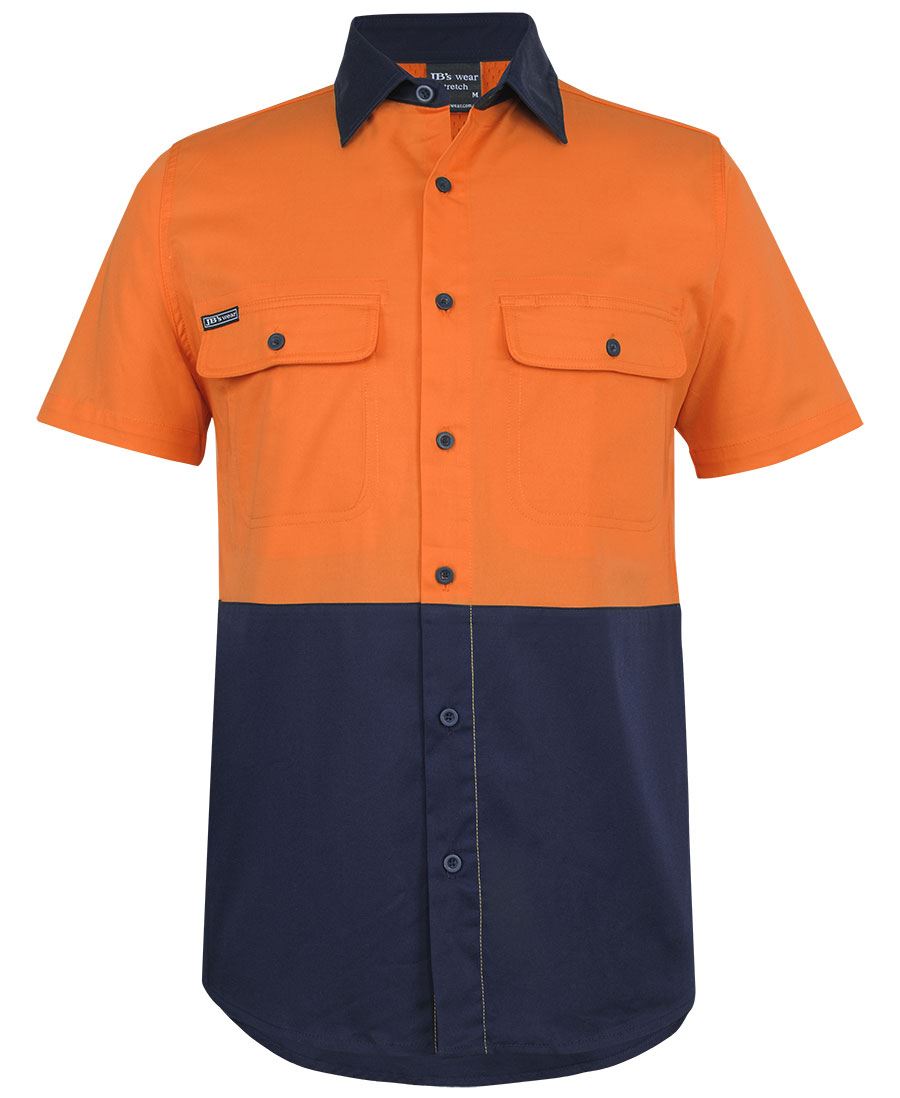 JB's Hi Vis S/S Stretch Work Shirt 6HSWS