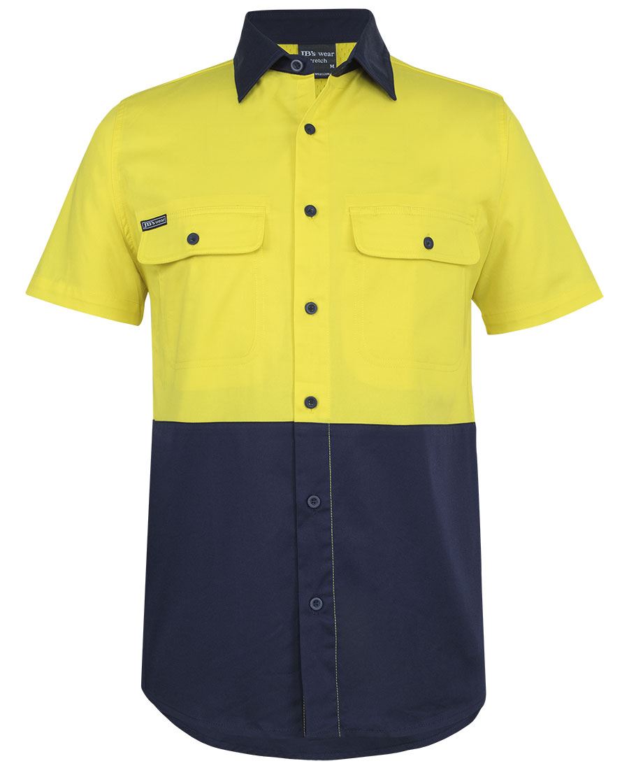 JB's Hi Vis S/S Stretch Work Shirt 6HSWS