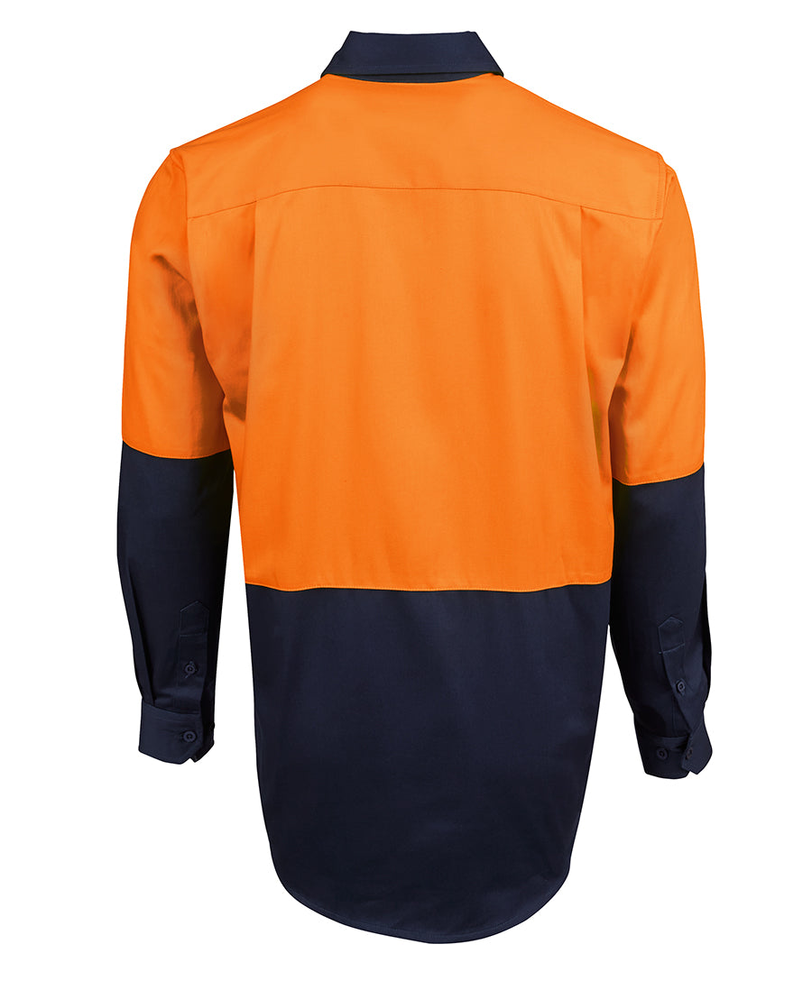JB's Hi Vis Close Front L/S 190g Work Shirt 6HVCF | Drill Comfort