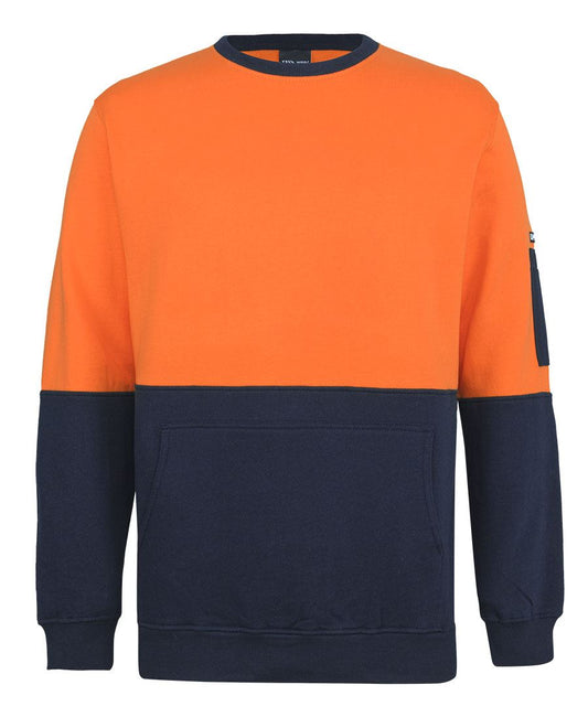JB's Hi Vis 310 Cotton Crew Neck Fleece 6HVCM