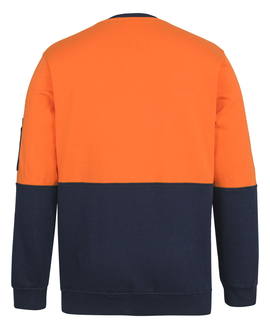 JB's Hi Vis 310 Cotton Crew Neck Fleece 6HVCM