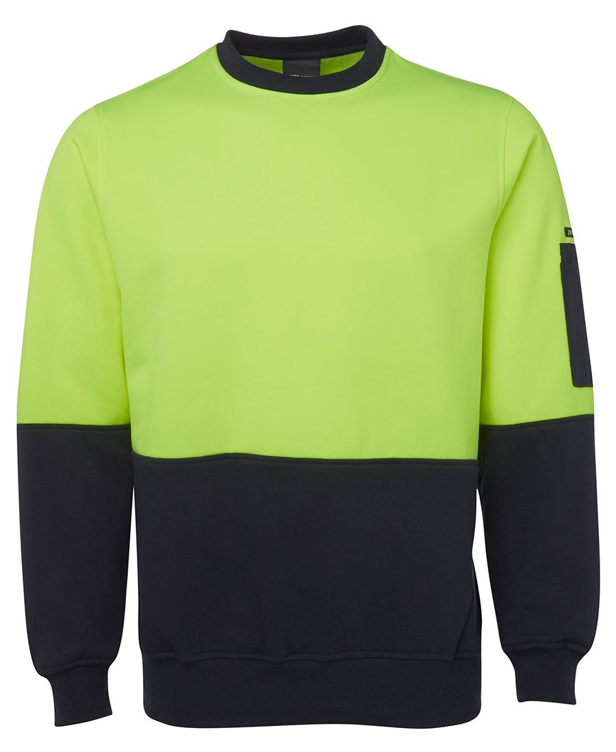 JB's Hi Vis Fleecy Crew 6HVCN | Traditional pullover