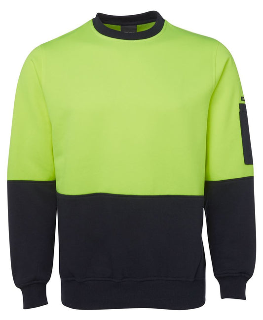 JB's Hi Vis Fleecy Crew 6HVCN | Traditional pullover