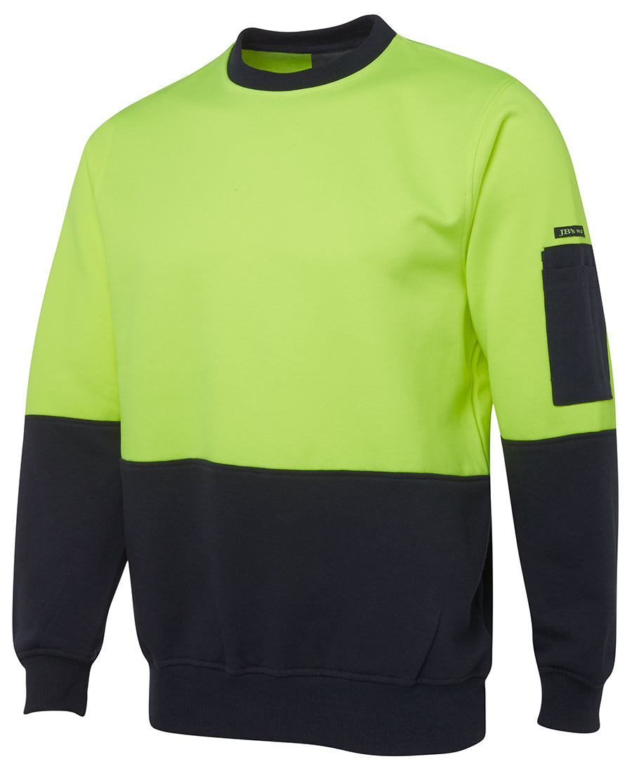 JB's Hi Vis Fleecy Crew 6HVCN | Traditional pullover