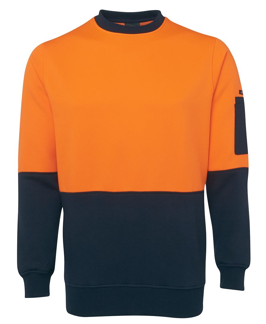 JB's Hi Vis Fleecy Crew 6HVCN | Traditional pullover