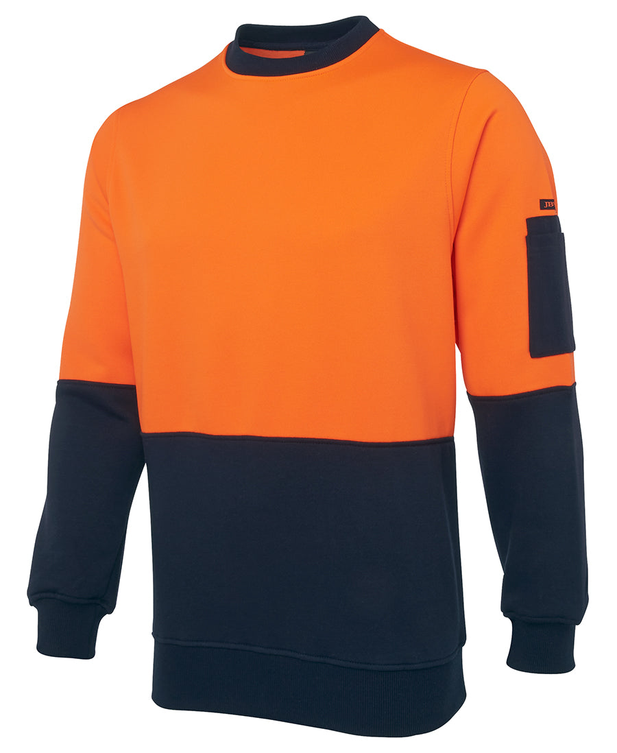 JB's Hi Vis Fleecy Crew 6HVCN | Traditional pullover