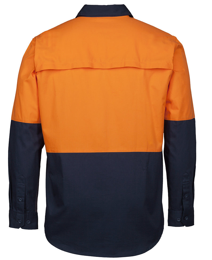 JB's Hi Vis Close Front L/S 150g Work Shirt 6HVCS