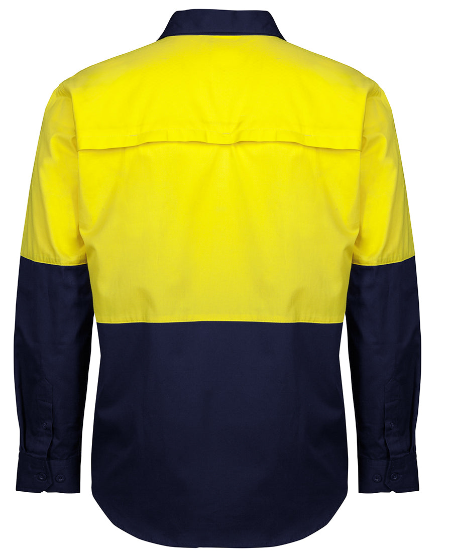 JB's Hi Vis Close Front L/S 150g Work Shirt 6HVCS