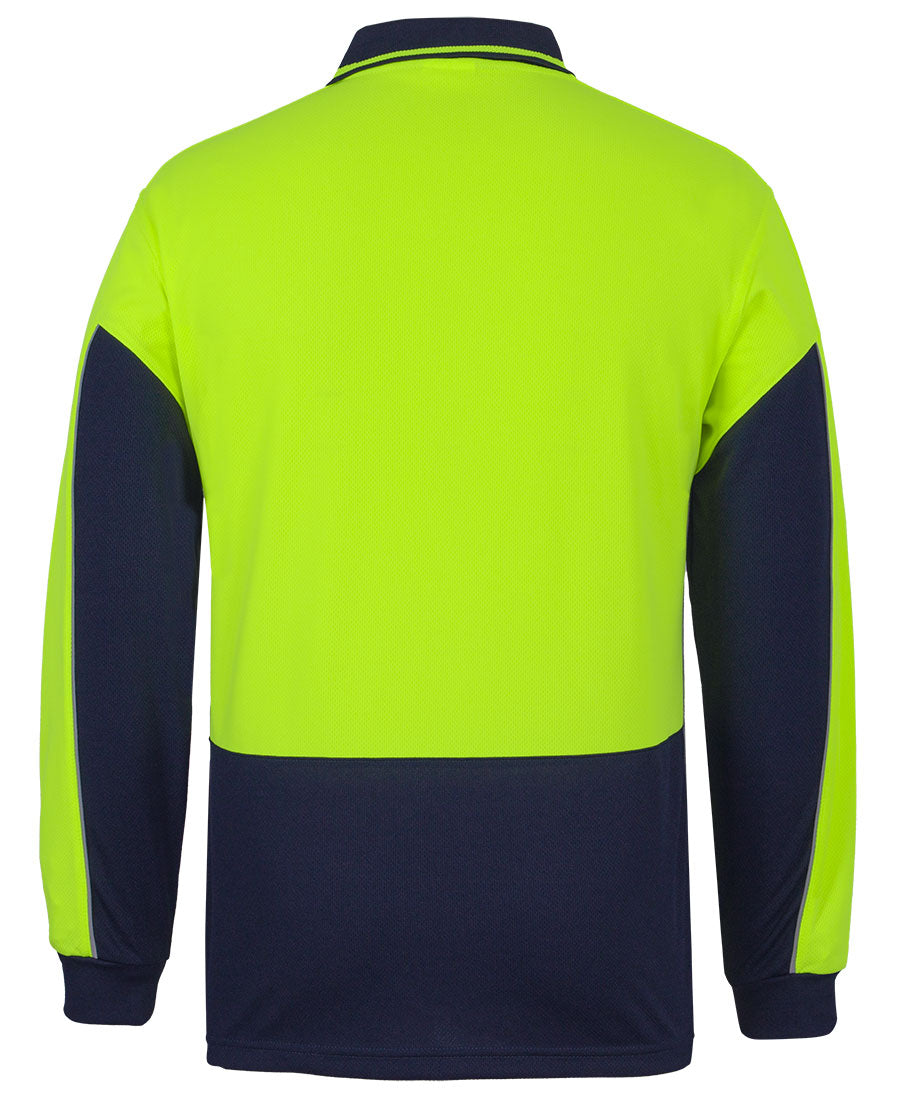 JB's Hi Vis L/S Gap Polo 6HVGL | STYLISH PIPING DETAIL