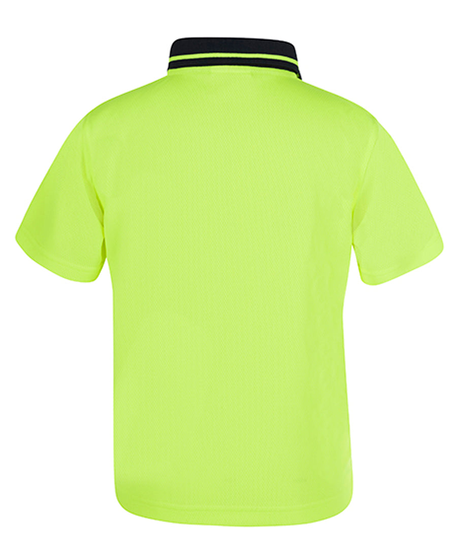 JB's Adults and Kids Hi Vis Non Cuff Traditional Polo 6HVNC | Classic Hi Vis polo