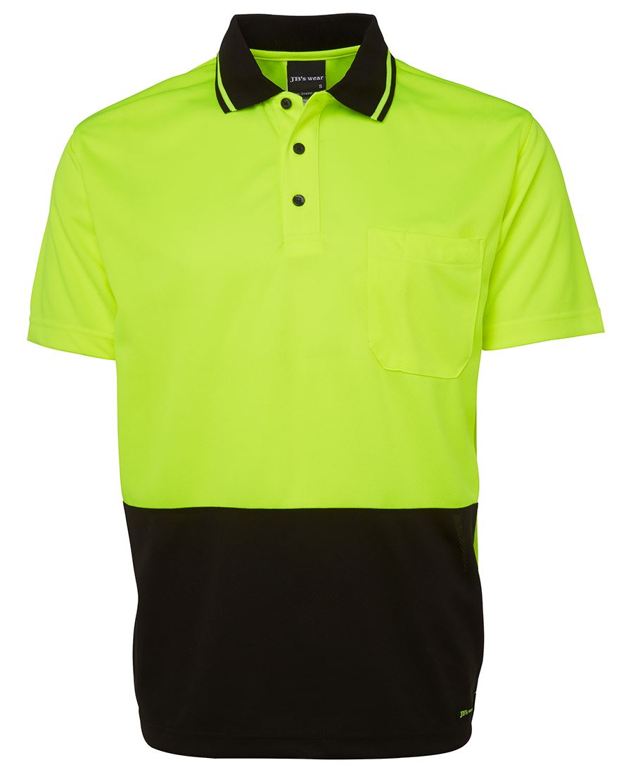 JB's Adults and Kids Hi Vis Non Cuff Traditional Polo 6HVNC | Classic Hi Vis polo