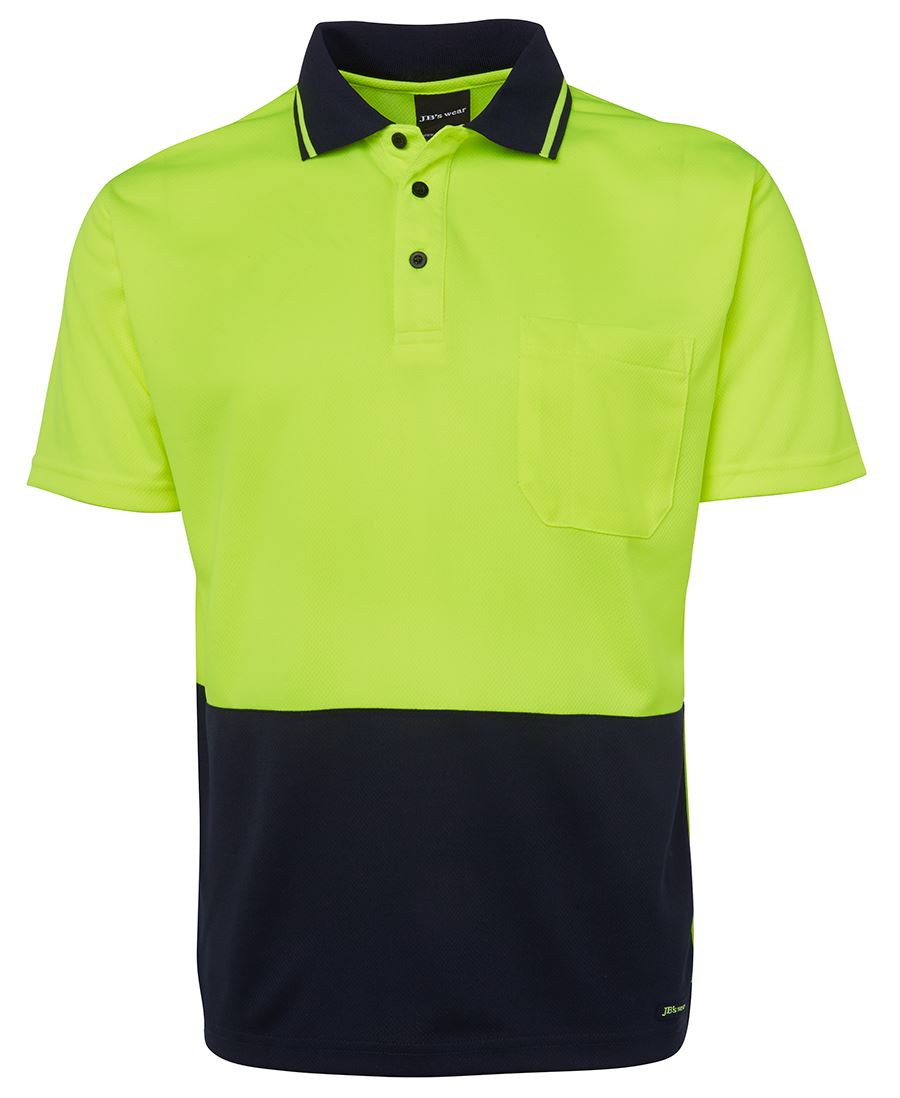 JB's Adults and Kids Hi Vis Non Cuff Traditional Polo 6HVNC | Classic Hi Vis polo