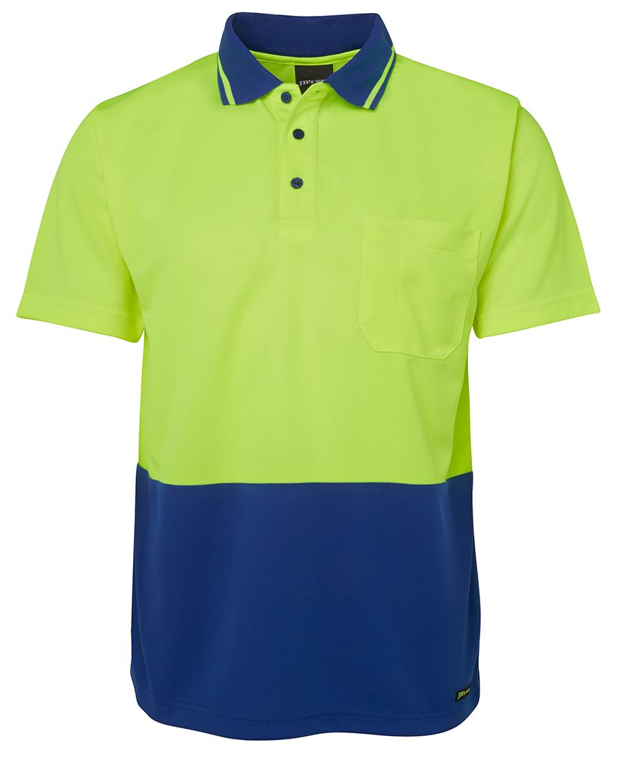 JB's Adults and Kids Hi Vis Non Cuff Traditional Polo 6HVNC | Classic Hi Vis polo
