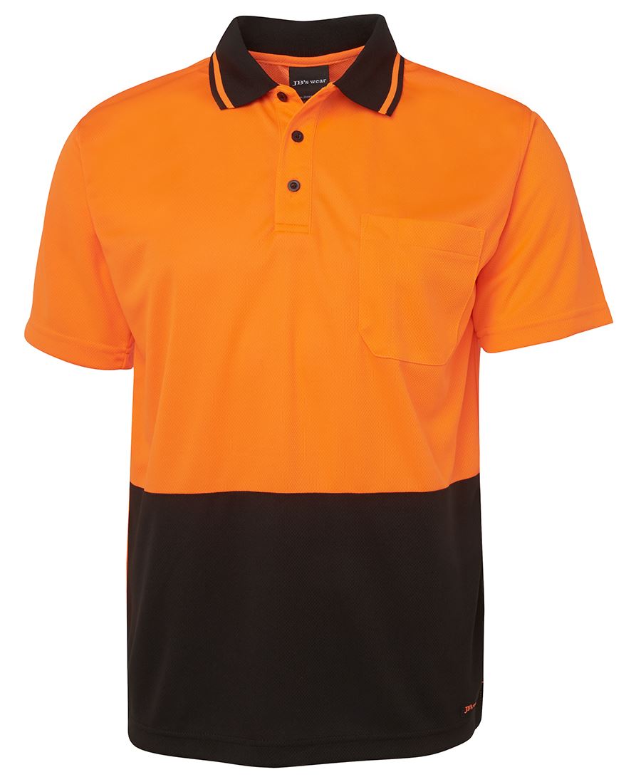 JB's Adults and Kids Hi Vis Non Cuff Traditional Polo 6HVNC | Classic Hi Vis polo