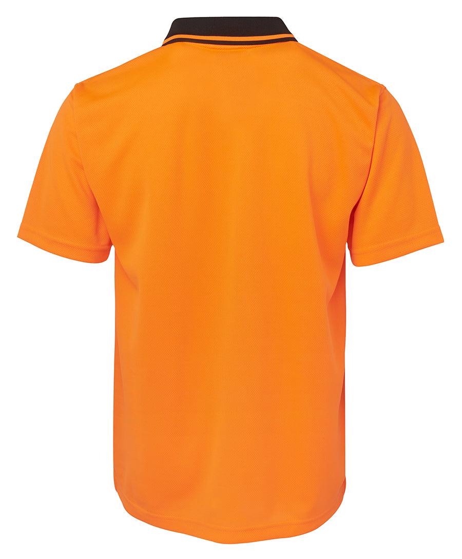 JB's Adults and Kids Hi Vis Non Cuff Traditional Polo 6HVNC | Classic Hi Vis polo