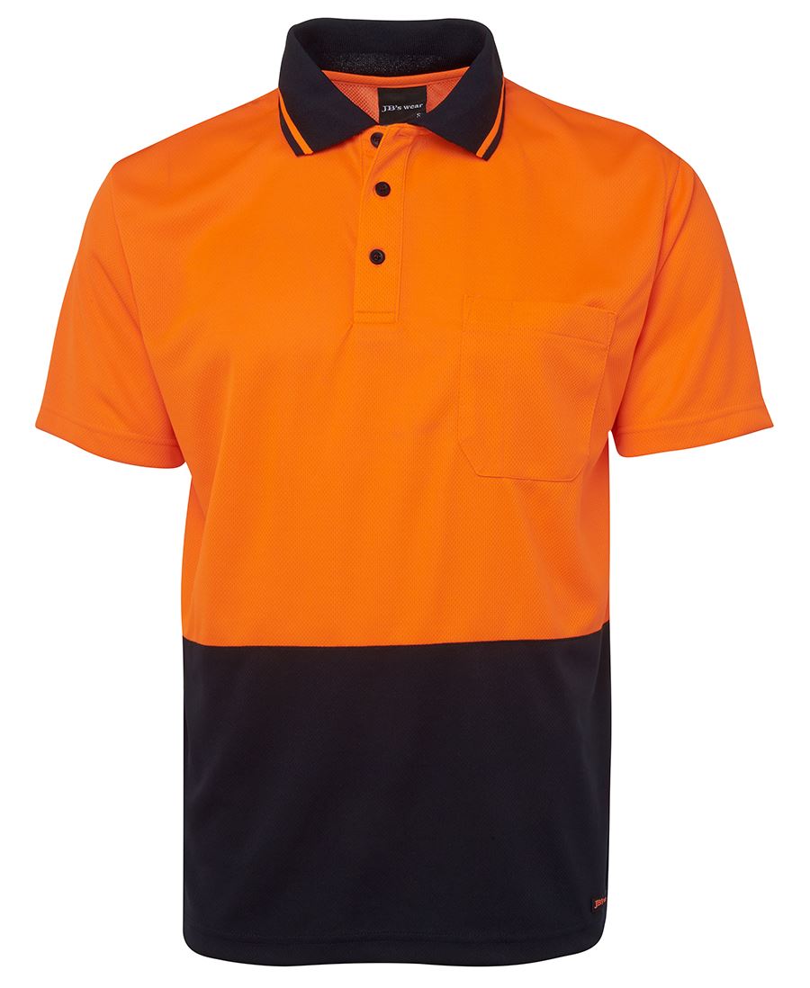 JB's Adults and Kids Hi Vis Non Cuff Traditional Polo 6HVNC | Classic Hi Vis polo